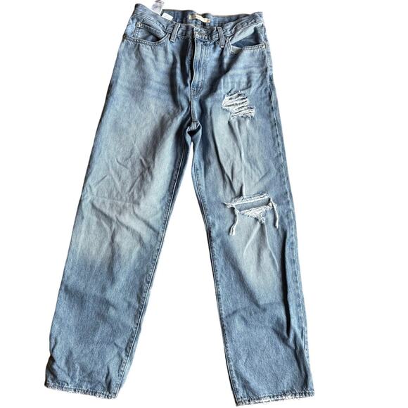 Levi's 94 Baggy Straight Leg Distressed Denim Jeans Size 29 90's